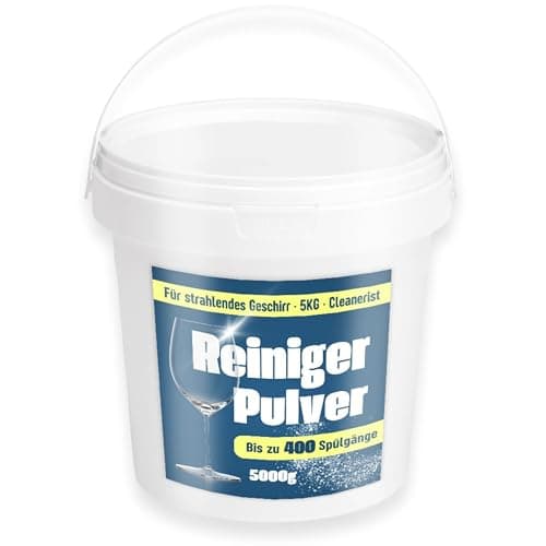 Cleanerist | 5 kg di polvere per lavastoviglie in secchio (circa 400 lavaggi) – Scatola per lavastoviglie All-in-1 – Detergente compatibile con tutte le macchine – polvere ecologica