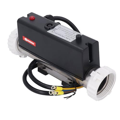 Riscaldatore per Piscina da 3000 W, Termostato Elettrico per L'acqua con Controllo della Temperatura, Riscaldamento Autonomo per Vasca Idromassaggio, Piscina, Cablato, con