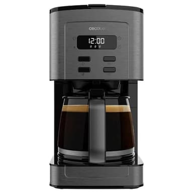 Cecotec Macchina da caffè a goccia Coffee 56 Time, 800W, Programma il tuo caffè, Schermo LCD, Beccuccio antigoccia, Capacità 1,3L, 12 tazze, Spegnimento automatico, Serbatoio con finestra