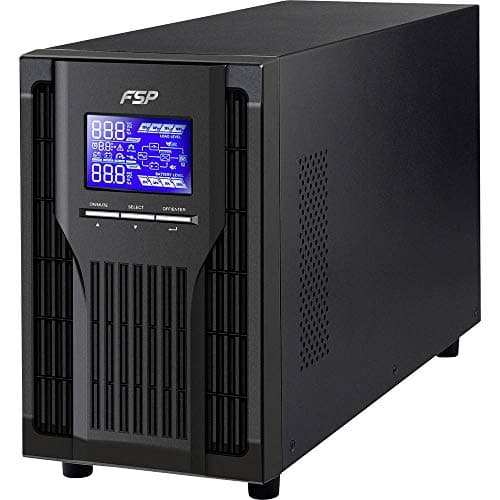 FSP Fortron Champ Tower 1k, Doppio convertitore Gruppo di continuità (ups) Online, 1000 VA / 900W, da 200 a 300VAC, con USB, RS-232 e Slot Intelligente per convertitori di protocollo o schede relè