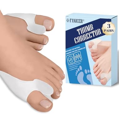 Waymaytecy 6 Pezzi Tutore Alluce Valgo Protezione In Silicone, Divaricatore Alluce Valgo Trasparente,Alluce Valgo Correttore Separadita,Piedi a Martello, Ridurre il dolore all'alluce,Unisex