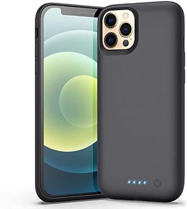 AXNEB Cover Batteria per iPhone 12 Pro/12, Cover Ricaricabile 6800mah Custodia Batteria Cover Caricabatterie Battery Case per iPhone 12 Pro/12 [6,1"] Power Bank Charger Case