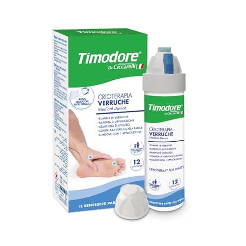 Timodore, Spray Trattamento Antiverruche, Verruche Crioterapia, Rapidità di Applicazione e Semplice Utilizzo, Congela e Distacca, 100% Made in Italy, Dermatologicamente Testato, 75 ml