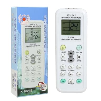 1000 in 1 Telecomando Universale per Condizionatore Climatizzatore, Compatibile con LG, Toshiba, Haier, Hitachi, Sharp, Panasonic, Samsung, Hisense, Fujitsu Più di 1000 Marche tra
