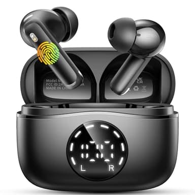 Cuffie Bluetooth, Auricolari Bluetooth 5.4 Cuffie Wireless in Ear ENC Cancellazione Rumore con 4 microfono, Cuffiette Bluetooth 48 Ore di Riproduzione, Cuffie Senza Filo Impermeabile per Android/iOS