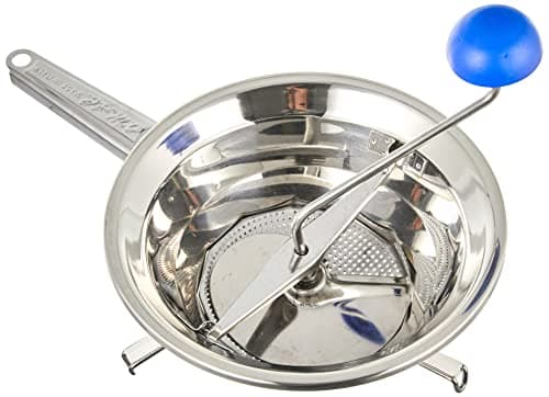 Omac Emanuel 190 Mulino Passatutto per alimenti in acciaio inossidabile, grigio, 34,4 x 24 x 10,2 cm