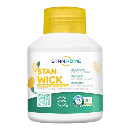 STANHOME | Deodorante Ambienti Stan Wick Sparkling Lemon, Profumatore con Note di Limone Frizzante, Profumo Fresco ed Estivo a Lunga Durata, 250 ml