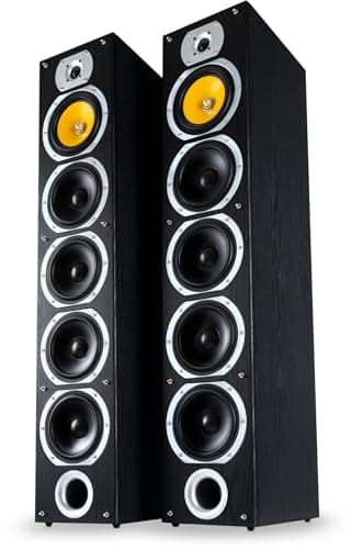 Bennett & Ross Exosphere HiFi Coppia Altoparlanti da Pavimento Nero 2X 200W RMS