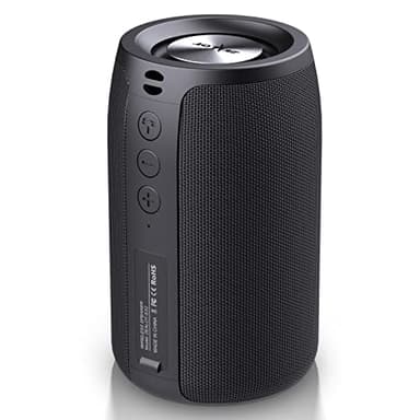 ZEALOT Cassa Bluetooth, Altoparlante Portatile, Outdoor, Bluetooth 5.0, Impermeabile, Stereo Rumoroso, Bassi Incredibili, 1500 Minuti Tempo di gioco con AUX/TF/USB per viaggi a casa Nero