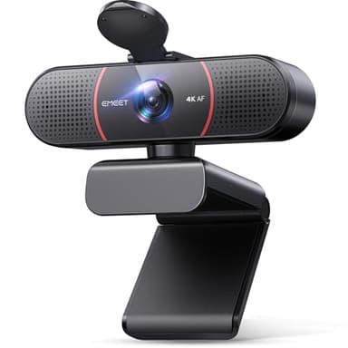 EMEET Webcam 4K per PC, Webcam C960 4K UHD con copriobiettivo e doppio microfono, videocamera per streaming a 66° con correzione automatica della luce, webcam Plug & Play, webcam USB ideale per Zoom