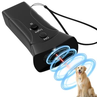 SOLITUZURODE Antiabbaio per Cani, 3 modalità Ultrasuoni per Cani, 25Ft Antiabbaio per Cani Anti Abbagliamento Cani Grandi/Piccoli Cani All'aperto Ultrasuoni à Cani Anti Abbaio per Cani