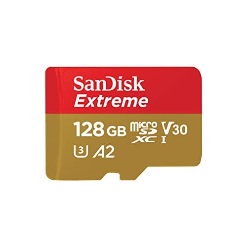 SanDisk 128GB Extreme scheda microSDXC + adattatore SD + RescuePro Deluxe fino a 190 MB/s con prestazioni app A2 UHS-I Class 10 U3 V30