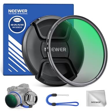 NEEWER 52mm Filtro CPL con Copriobiettivo, Filtro Polarizzatore Circolare Ultra Sottile, Rivestimento Nano, Vetro Ottico HD per Lente Fotocamera, Riduce Riflessione e Abbagliamento, Aumenta Contrasto