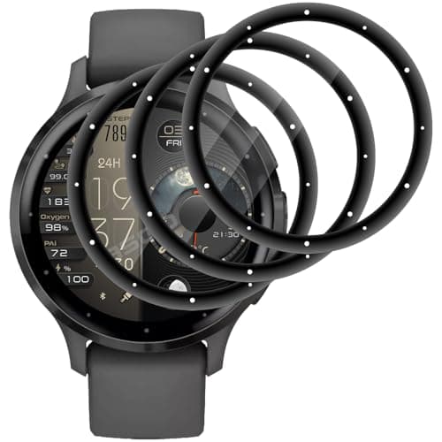 Beukei Pellicola Protettiva per Garmin Venu 3s, 3 Pezzi Protezione Schermo [Sensibile al Tatto][Ultra HD][Senza Bolle][Anti-Graffio][Alta Trasparente] Pellicola Policarbonato