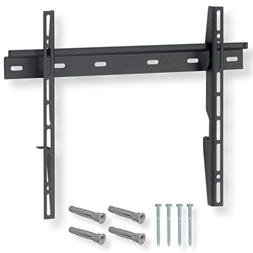 NANOOK Supporto a muro per TV 32-55 pollici | Staffa ultra sottile | Soluzione di montaggio per televisori LCD, LED e OLED | Compatibilità universale | VESA 100x100-400x400 | Nero