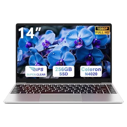 2025 Newest PC Portatile 14 Pollici Laptop Win 11 256 GB ROM Celeron N4020 2.4G+5G WiFi upto 2.8 GHz Supporta l'espansione SSD 1TB 4.2 USB HDMI Tastiera Italiana Membrana Mouse Senza Fili-Sliver-A
