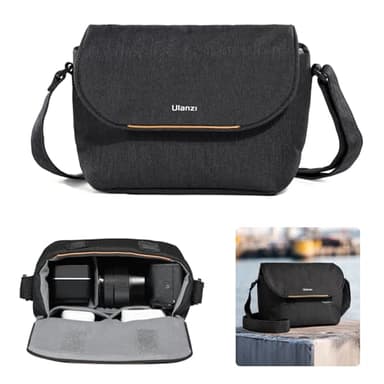 ULANZI Borsa per Macchina Fotografica, 4L, Borsa Fotografica Tracolla Leggera, SLR/DSLR, Nera, Impermeabile, Minimalista per Donne e Uomini, Compatibile con Sony/Canon/Nikon