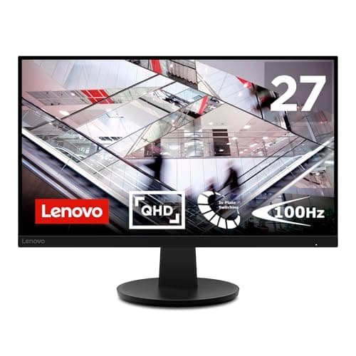 Lenovo N27q Monitor 27" QHD (2560x1440) IPS, 4ms, 100Hz, HDR, Frameless, Regolabile, HDMI 2.1 + DP, Low Blue Light/Flicker Free, VESA 100x100