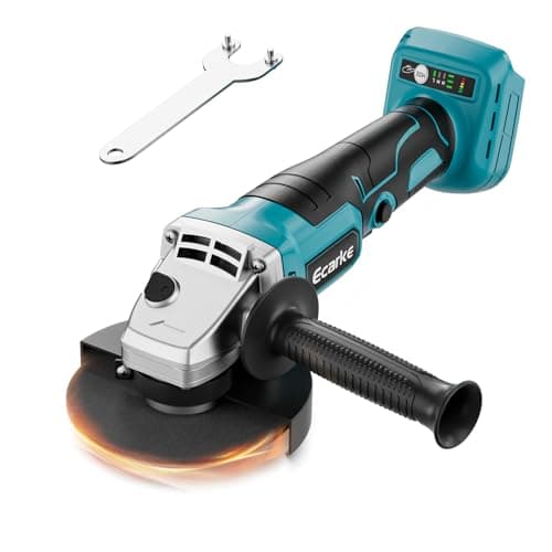 Ecarke Smerigliatrice angolare a batteria, 900W brushless, compatibile con batterie Ma-kita 18V, 9000 giri/min, disco 12,5 cm, chiave inclusa (senza batteria e caricatore)