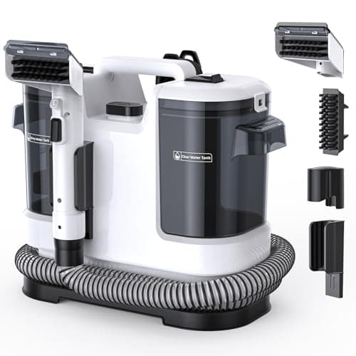 welsauber Lavatappeti,Lava Divani e Aspira Acqua,450W Motore Potente,Pulitore a Vapore per Divani,Potenza di aspirazione di 13,5K Pa Vaporetto per Divani,Tessuti,Sedili Auto,Moquette,Tappeti Nero
