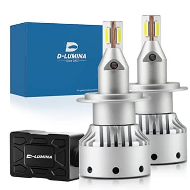 D-Lumina Lampadina H7 LED per Lenticolari Canbus 120W 20000LM Auto Lampada per Faro Lenticolare 6000K,12V, -1 anni di garanzia,2 pezzi