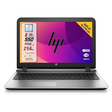 HP Probook, Pc Portatile Notebook intel core i5-6200U, Display HD da 15,6", Ram 8 Gb, SSD 256 Gb, Pacchetto Libre, W10 (ricondizionato)