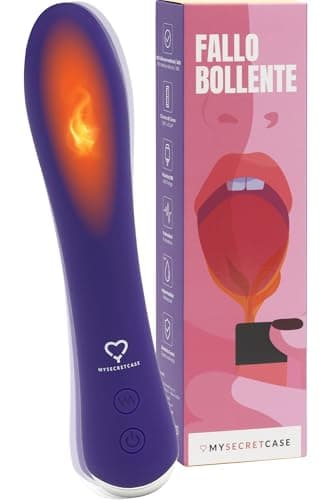 MySecretCase Vibratoreper Donna Professionale - Vibratore Sextoys Riscaldato Per Donne, Dildo Massaggiatore Per Coppia Caldo, Vibratori Sessuali Per Coppie Riscaldante Lui e Lei (Viola)