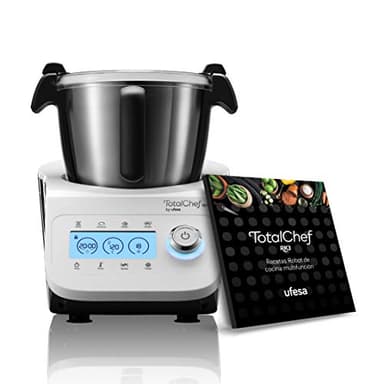 Ufesa - TotalChef RK3, Robot da cucina multifunzione, 30 funzioni, capacità 3,5 l, schermo LCD con pulsanti touch, bilancia integrata, include ricettario (lingua italiana non garantita)