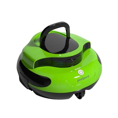 POOLPURE 2025 Pool Robot, 55 Wh-120 minutes Cleaning Time, Double Motor, LED Indicators, Self-Parking Function, IPX8 Waterproof, Wireless Pool Vacuum Cleaner, per piscine piatte integrate