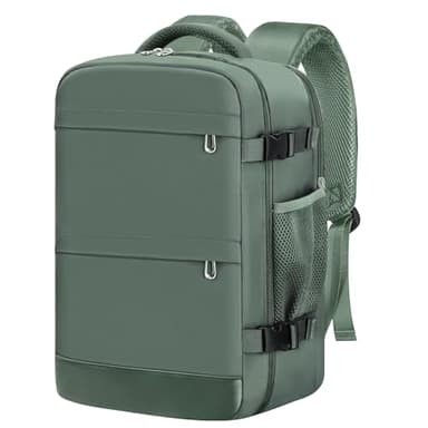 KIRFEIHT Zaino da Viaggio 40x20x25 per Ryanair - Bagaglio a Mano Aereo Piccolo Zaini Universali, Borsa da Viaggio per Cabina per Scuola Trekking Lavoro (Verde)