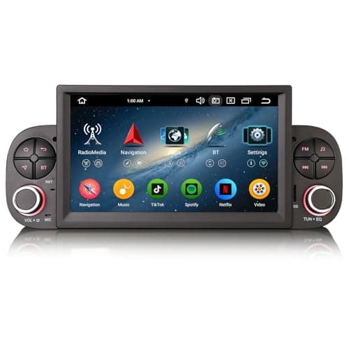 GONFEN 8-Core 4GB RAM+64GB ROM Android 14 Autoradio per Fiat Panda 2013-2020 con 7" Schermo Carplay Senza fili Android Auto Bluetooth 5.0 GPS WiFi 4G LTE Canbus DAB+ RDS FM DSP USB