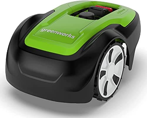 Greenworks Optimow S robot rasaerba per prati fino a 300m2 e Pendenza 30%, silenzioso, facile da configurare con l´App bluetooth, funzioni di sicurezza avanzate, protetto da durto