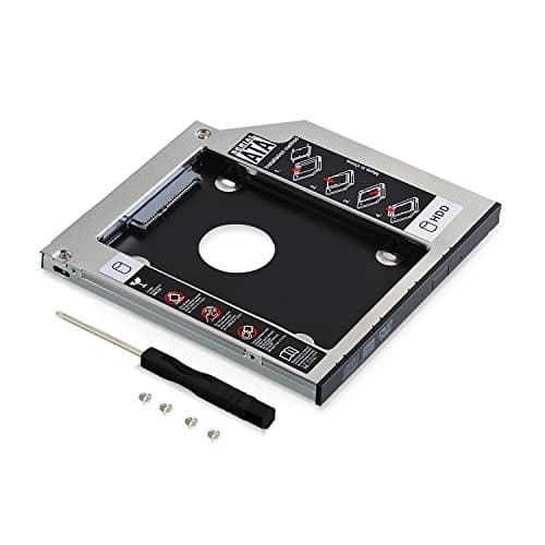 Neuftech 2nd 2.5'' HDD SSD Caddy SATA adattatore per tutti i Notebook Laptop 9.5 mm Hard Disk con SATA Drive compatibile con HP Dell Acer ASUS Lenovo