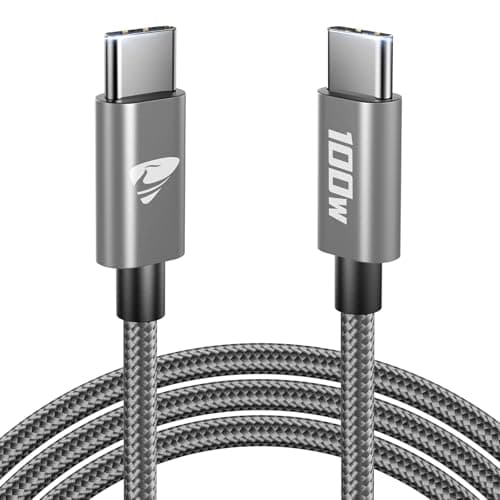 Cavo USB C USB C,100W 5A Cavetto Caricatore Ricarica Rapida Usbc 2M Filo Caricabatterie Carica Nylon Cavo Type C to Type C per iPhone 15 16 Pro Max/Plus iPad Pro/Air MacBook Samsung Galaxy S23 S22 S24