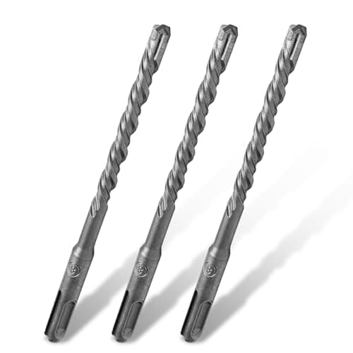 3 Pezzi Punte Trapano Sds Plus per Cemento Armato, Punte Trapano Calcestruzzo Sds, Kit Da Muro Cemento Armato Professionali per Muratura