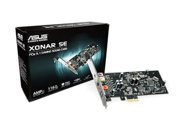 ASUS Xonar SE - Scheda audio da gioco 5.1 PCIe con audio ad alta risoluzione a 192kHz/24 bit e SNR a 116dB