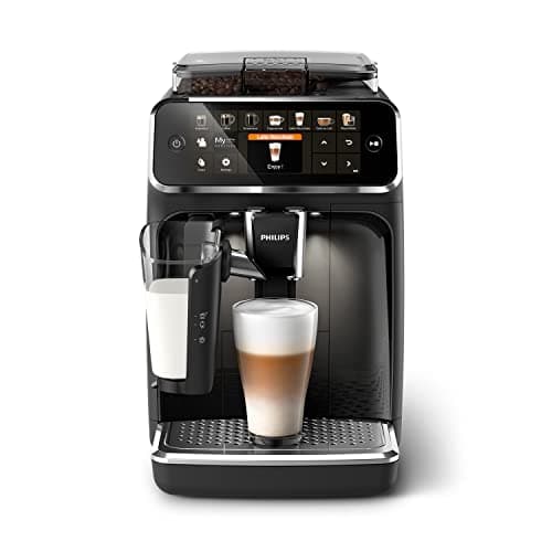 Philips Domestic Appliances 5400 Series Macchina da Caffè Automatica - Montalatte LatteGo, 12 Bevande, Display Intuitivo, 4 Profili Utente, Nero (EP5441/50)