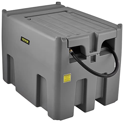VEVOR Serbatoio per Carburante Portatile, 439 Litri 12V CC Grande Serbatoio per Carburante con Pompa a Trasferimento Grigio per Camion, Trattori, Navi, Camper, Industrie all'Aperto, Industrie Edili