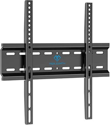 Perlesmith Supporto da Parete Universale per TV 26-55 Pollici | Compatibile con LED, LCD, OLED, Schermi Piatti e Curvi | VESA 400x400 mm | Portata fino a 50 kg | Montaggio Facile e Sicuro