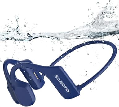 SANOTO Cuffie Subacquee per Piscina IP68 Cuffie Conduzione Ossea Bluetooth 5.2 Auricolari Nuoto MP3 Subacqueo per Nuoto 8G Cuffie Bluetooth Sport, Nuoto, Surf, Corsa