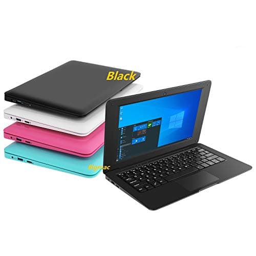 Bigmachine Windows 10 Computer portatile mini 10.1 pollici 32GB ultra sottile e leggero Netbook Quad Core CPU PC HDMI WiFi USB Netflix YouTube (Nero)