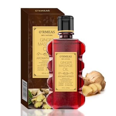 Olio Massaggi per Riscaldamento Relax Alleviare Dolori Articolari, Olio per massaggi Sensuale - Olio da massaggio allo zenzero Olio Corpo Idratante per Uomo e Donna 250 mL