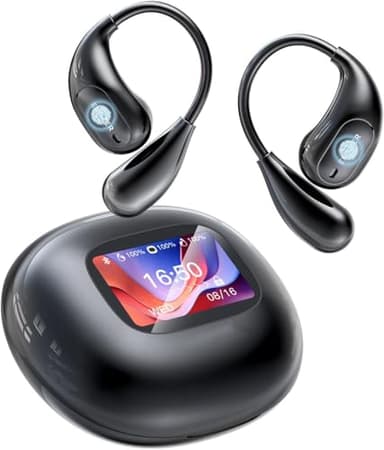 MTOXW AI Cuffie Traduzione, Cuffie Traduzione Simultanea Supporta 135 Lingue, Multifunzione OWS Touch Screen Bluetooth 5.4 Cuffie 50Ore D'uso IPX7 Waterproof per Viaggi D'affari e Apprendimento