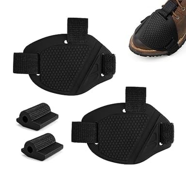 HASLED Proteggi Scarpa Moto, 2 Pezzi Protezione Scarpe Moto Leva Cambio Universale, Salvascarpe Moto Regolabile con Velcro per Moto e Biciclette