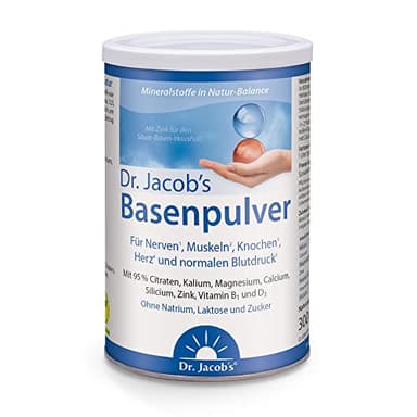 Dr Jacob's Polvere Alcalina a Base di Citrato I Ricco di Potassio come Nella Verdura e Nella Frutta, Calcio Magnesio Zinco Vitamina D, Diete e Digiuni Alcalini I Barattolo da 300 g di Polvere