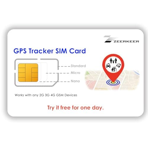 SIM Card per Localizzatore GPS, Scheda SIM per GPS Tracker con Copertura Globale e rete multi-operatore 4G LTE/3G/2G/GSM, Senza Scadenza e tariffe competitive, SIM per GPS Tracker, A partire 4€/mese