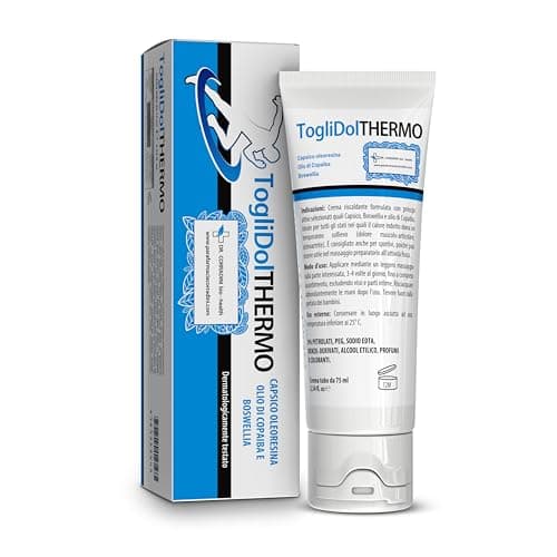 Dr. Corradini® TogliDolTHERMO Crema Riscaldante Muscoli Sportiva preparatoria contro Dolori Articolari e Muscolari Favorisce il Recupero con Boswellia Forte 75 ml