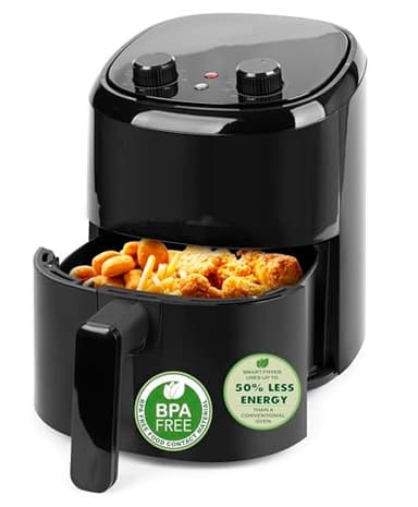 Emerio Friggitrice ad aria calda AirFryer | Volume 2,2 l per 1 persona o come secondo dispositivo | Frittura con aria calda senza olio | Frittura più sana | Cool Touch | Senza BPA | Riscaldamento