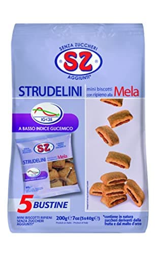 Sz - Senza Zucchero Biscotti Strudelini Mela - 200 G