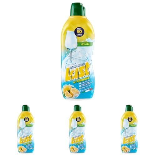 Last al Limone, Gel Lavastoviglie al Limone, Sgrassa a Fondo già a basse Temperature, Extra Brillantezza, Azione igienizzante e Anticalcare - Fino a 50 Lavaggi - 650 ml (Confezione da 4)